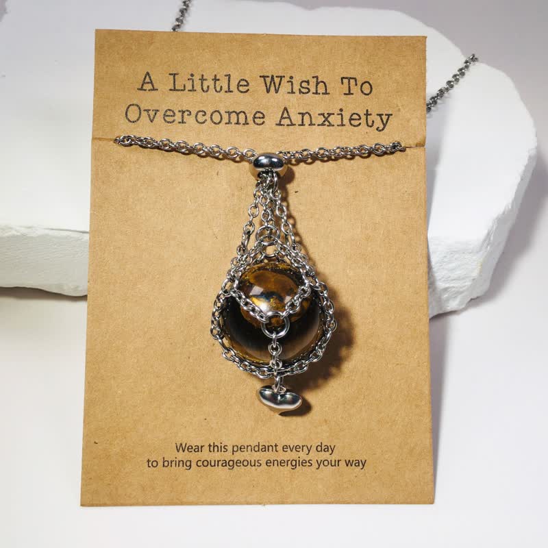 Olivenorma Natural Crystal Silver Color Pouch Heart Pendant Necklace - image 14