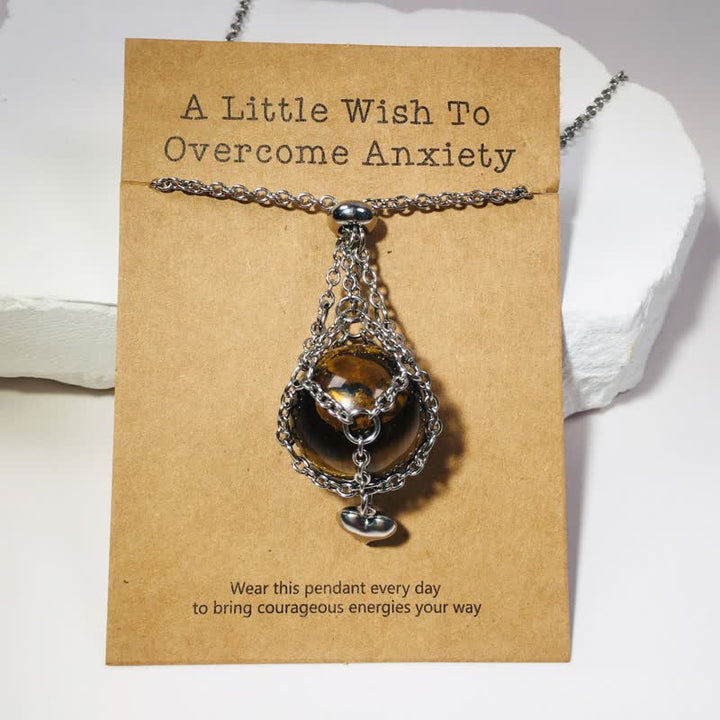 Olivenorma Natural Crystal Silver Color Pouch Heart Pendant Necklace - image 14