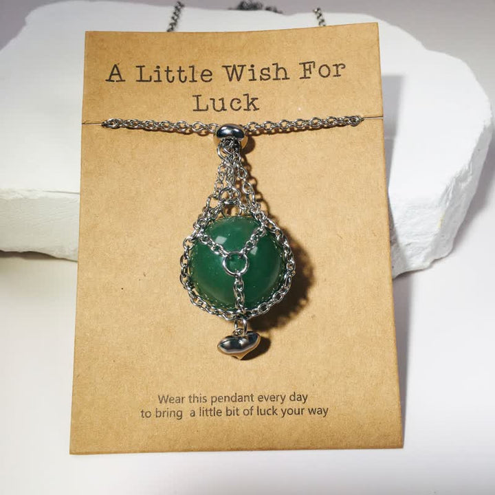 Olivenorma Natural Crystal Silver Color Pouch Heart Pendant Necklace - image 5