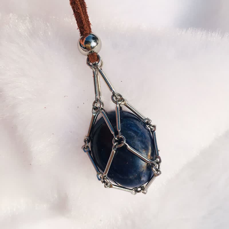 Olivenorma Natural Crystal Pouch Leather Rope Necklace - image 20
