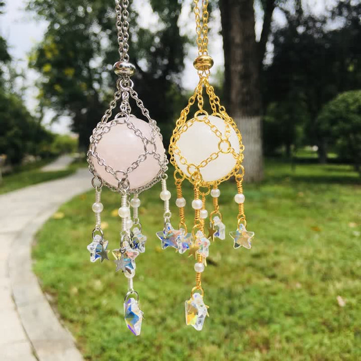 Olivenorma Natural Crystal Pouch Pendant Suncatcher - image 0
