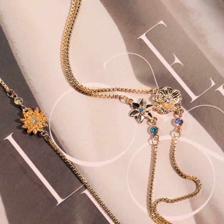 Olivenorma Gold Plated Copper Birth Flower Zircon Bracelet - image 19