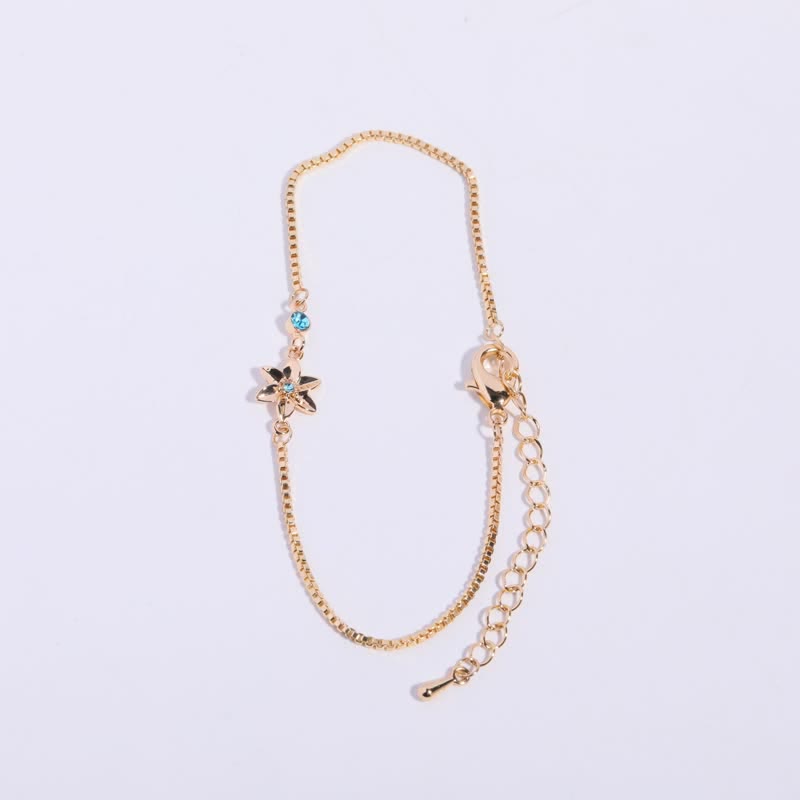 Olivenorma Gold Plated Copper Birth Flower Zircon Bracelet - March-Daffodil - image 3