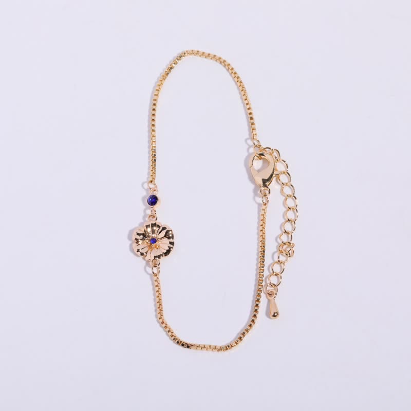 Olivenorma Gold Plated Copper Birth Flower Zircon Bracelet - September-Mornng Glory - image 9