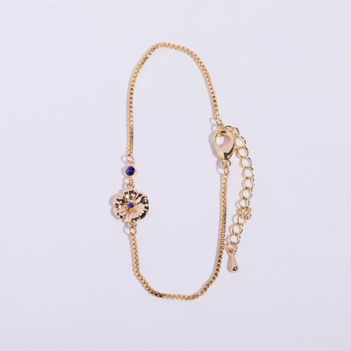 Olivenorma Gold Plated Copper Birth Flower Zircon Bracelet - September-Mornng Glory - image 9