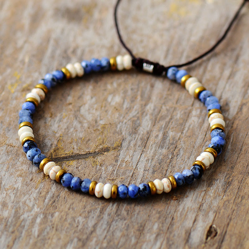 Olivenorma Vibrant Sodalite Turquoise Beads Braided Bracelet - image 1