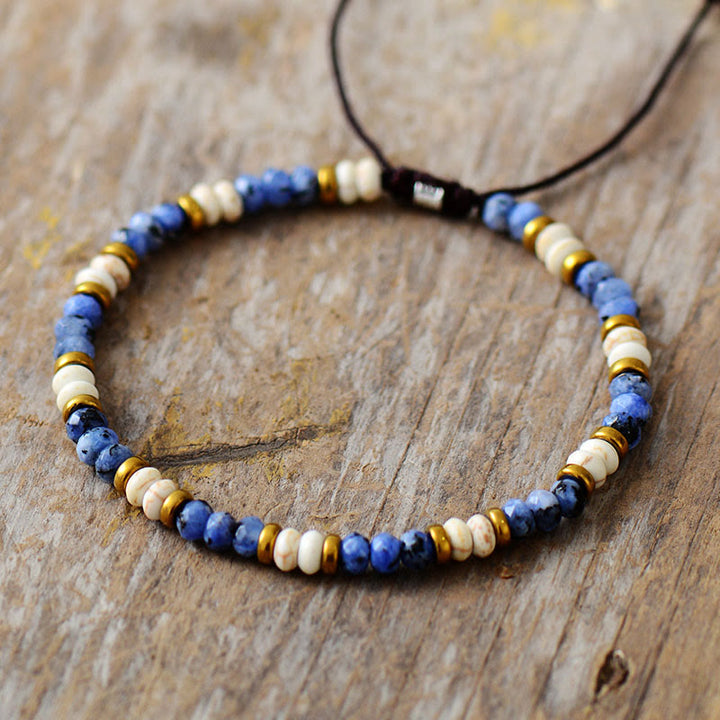 Olivenorma Vibrant Sodalite Turquoise Beads Braided Bracelet - image 1