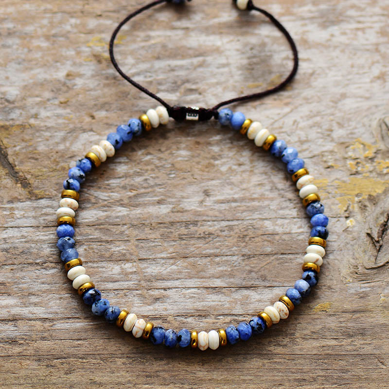 Olivenorma Vibrant Sodalite Turquoise Beads Braided Bracelet - image 2