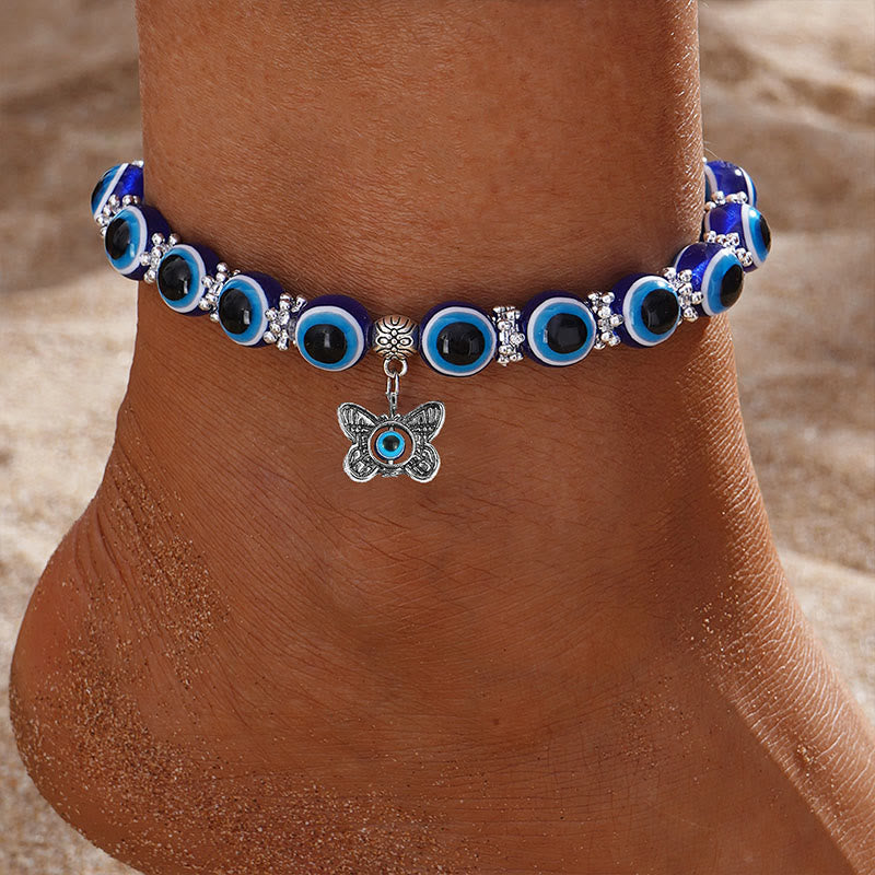 Olivenorma Beach Türkiye Evil Eye Anklet - Butterfly - image 1