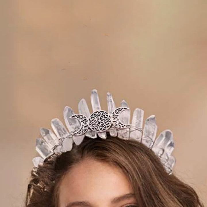 Olivenorma Fairy Healing Moon Clear Crystal Crown - image 1