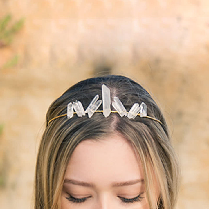 Olivenorma Clear Crystal Minimal Fairy Crystal Crown - image 2