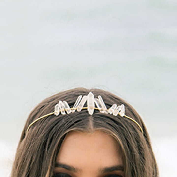 Olivenorma Clear Crystal Minimal Fairy Crystal Crown - image 5