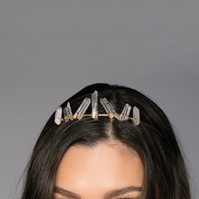 Olivenorma Clear Crystal Minimal Fairy Crystal Crown - image 7