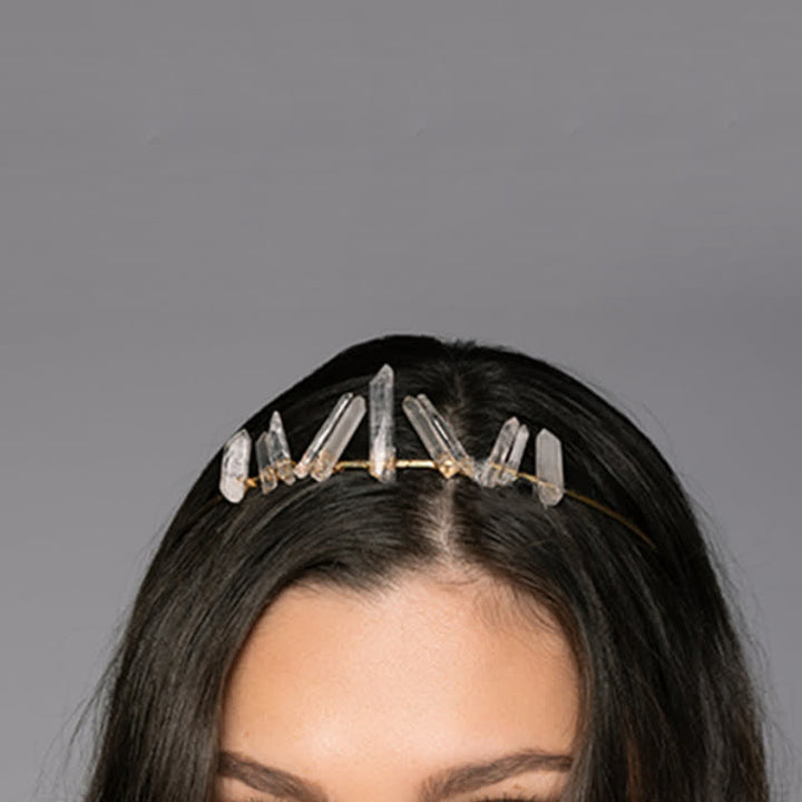 Olivenorma Clear Crystal Minimal Fairy Crystal Crown - image 7