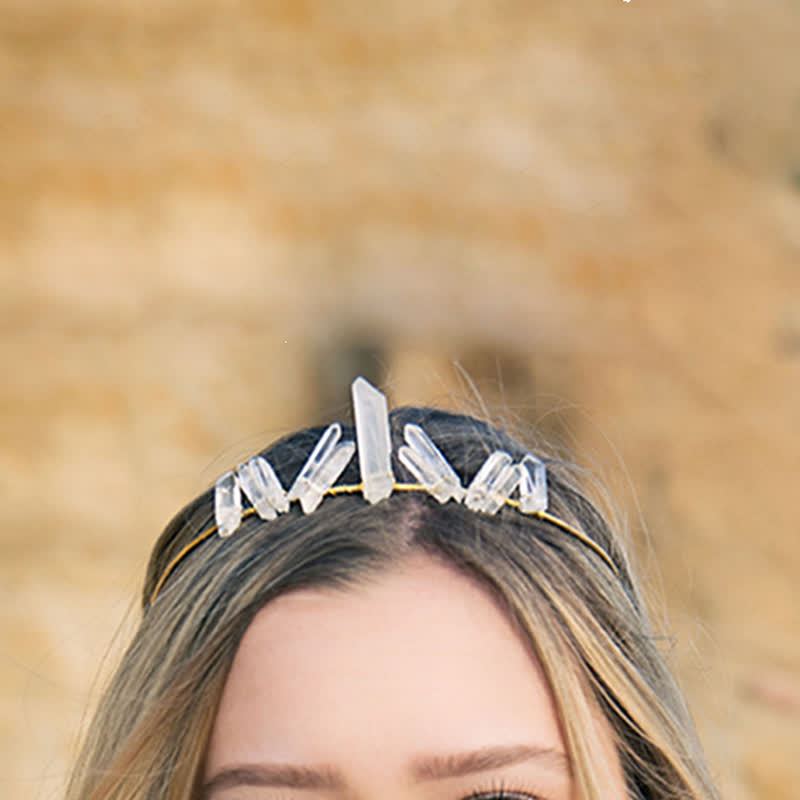 Olivenorma Clear Crystal Minimal Fairy Crystal Crown - image 1