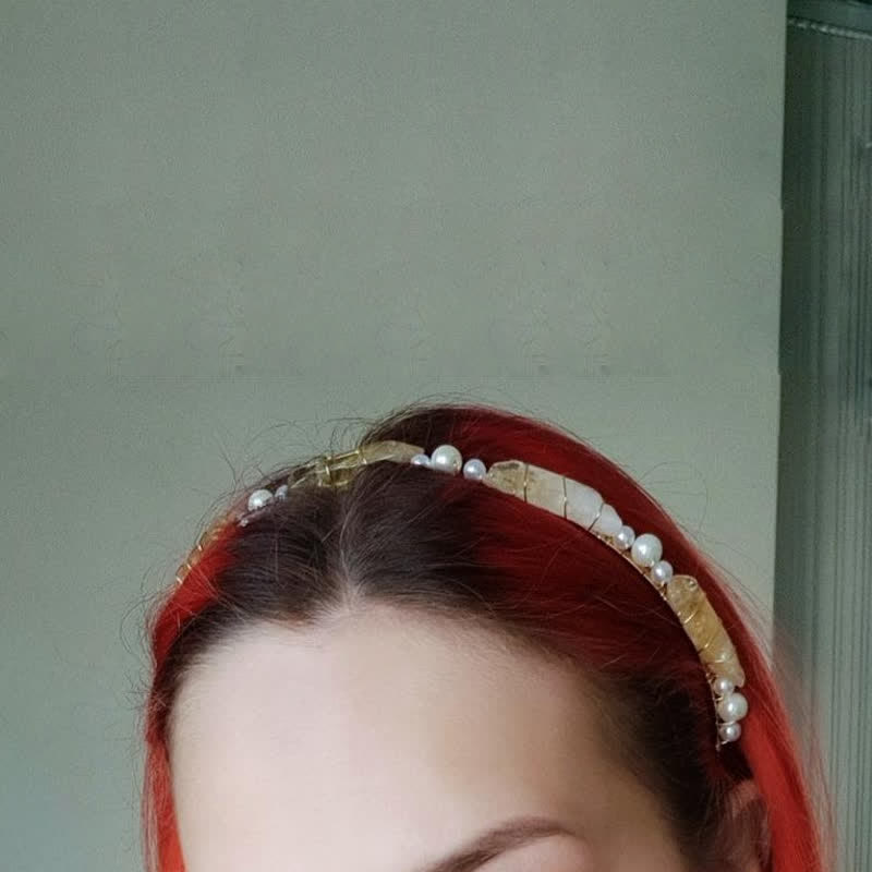 Olivenorma Citrine Amethyst With Pearl Crystal Crown - image 2