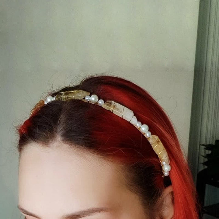 Olivenorma Citrine Amethyst With Pearl Crystal Crown - image 3