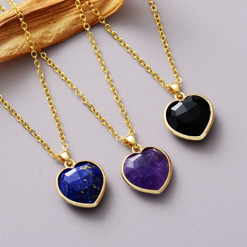 Olivenorma Natural Crystal Heart Shape Pendant Women Necklace - image 0
