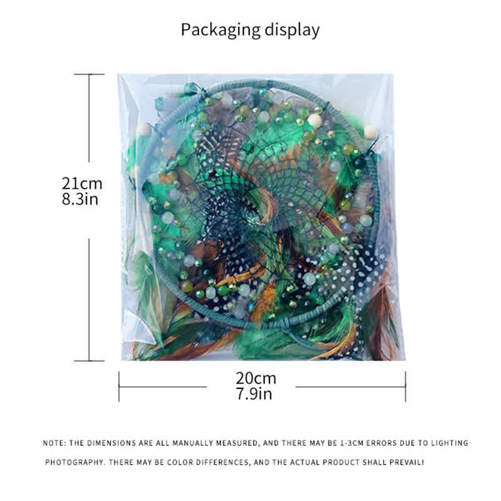 Olivenorma Handwoven Beaded Agate Feather Dream Catcher - image 19