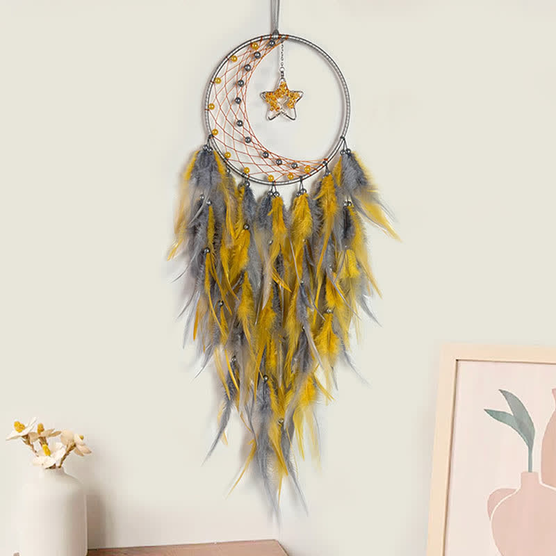 Olivenorma Moon Star Tree Of Life Dream Catchers - Citrine - image 4
