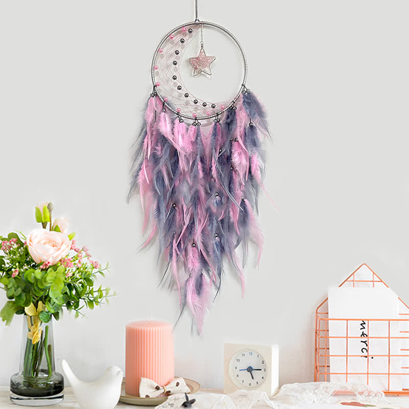 Olivenorma Moon Star Tree Of Life Dream Catchers - Rose Quartz - image 10