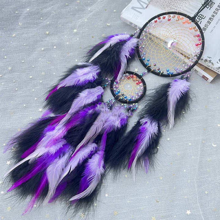 Olivenorma Double Ring Multicolor Ornament Dream Catcher - image 3