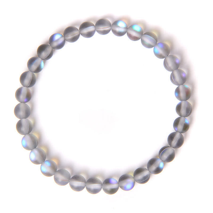 Olivenorma 6mm Multicolor Mermaid Glass Bead Bracelet - Gray Colors - image 7