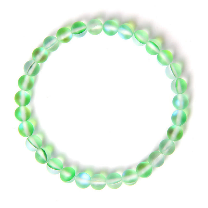 Olivenorma 6mm Multicolor Mermaid Glass Bead Bracelet - Green - image 5