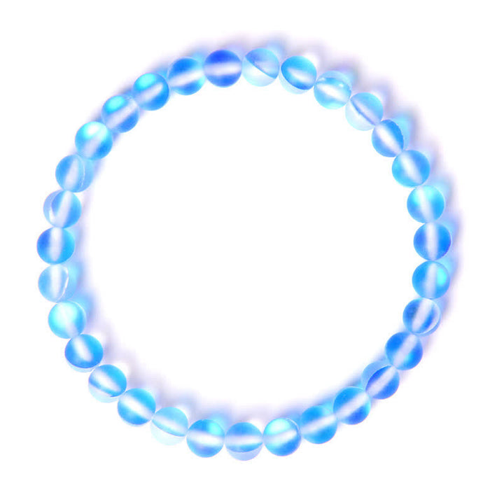 Olivenorma 6mm Multicolor Mermaid Glass Bead Bracelet - Light Blue - image 0