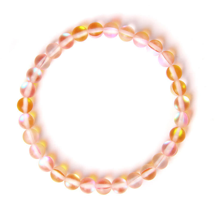Olivenorma 6mm Multicolor Mermaid Glass Bead Bracelet - Champagne - image 14