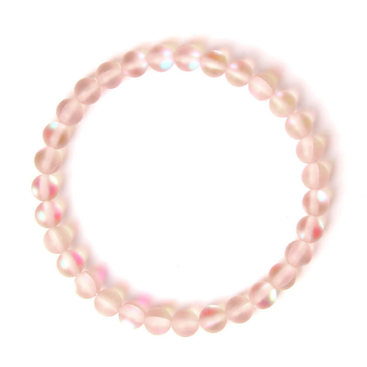 Olivenorma 6mm Multicolor Mermaid Glass Bead Bracelet - Light Pink - image 10