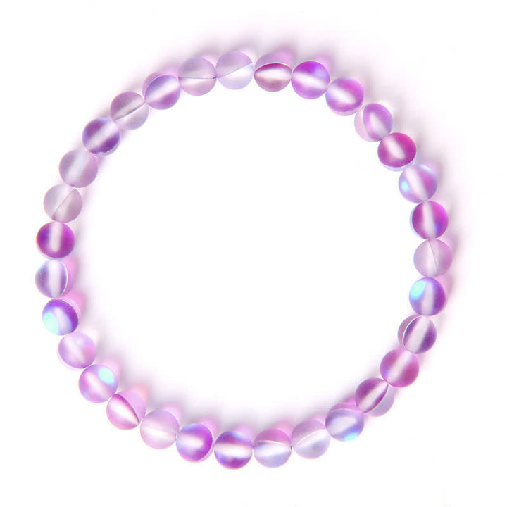 Olivenorma 6mm Multicolor Mermaid Glass Bead Bracelet - Purple - image 13