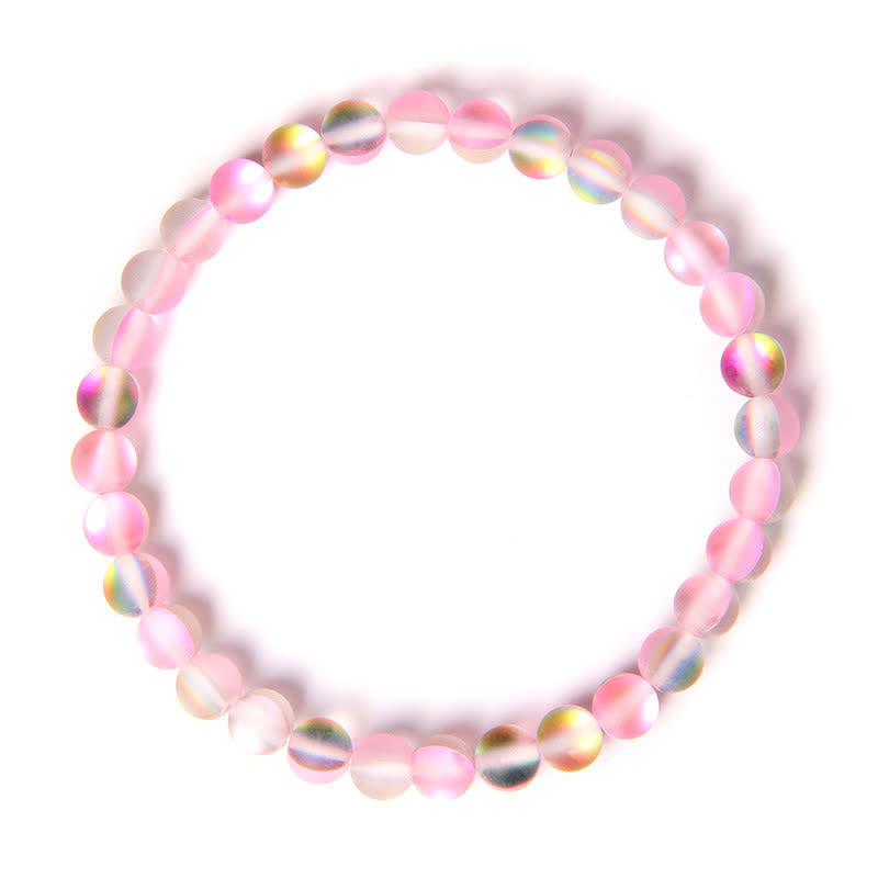 Olivenorma 6mm Multicolor Mermaid Glass Bead Bracelet - Pastel - image 18