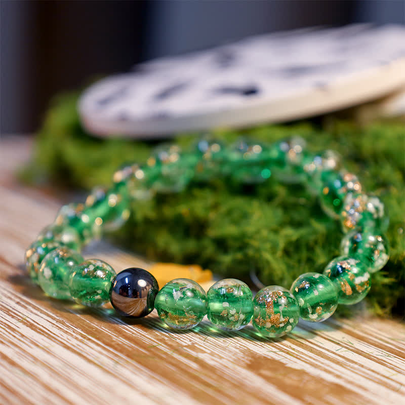Olivenorma "Starry Sky" Luminous Mermaid Glass Bead Bracelet - image 10