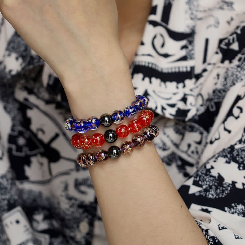Olivenorma "Starry Sky" Luminous Mermaid Glass Bead Bracelet - image 30