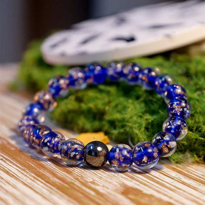 Olivenorma "Starry Sky" Luminous Mermaid Glass Bead Bracelet - image 2
