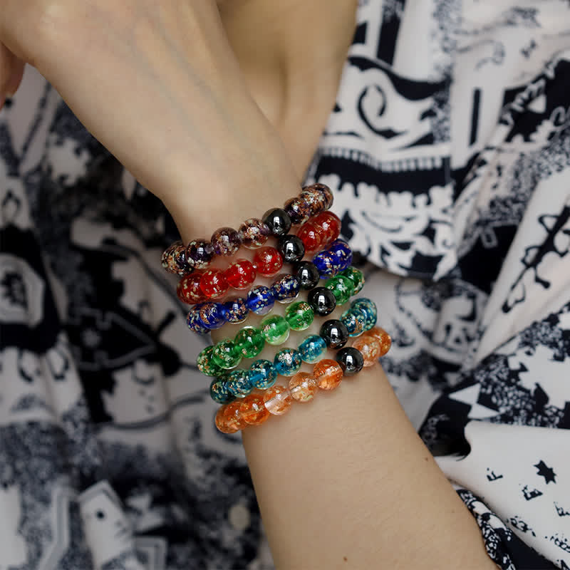 Olivenorma "Starry Sky" Luminous Mermaid Glass Bead Bracelet - image 28