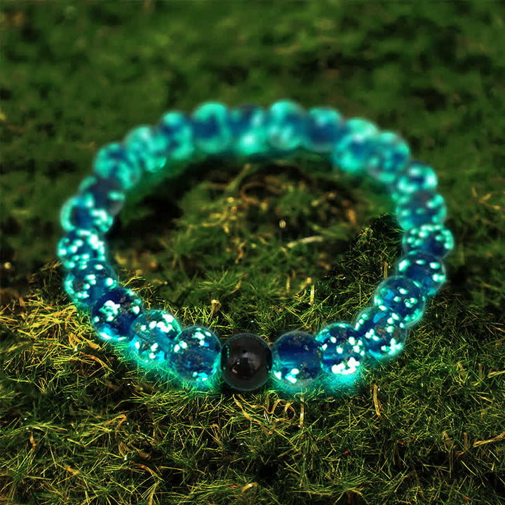Olivenorma "Starry Sky" Luminous Mermaid Glass Bead Bracelet - image 5