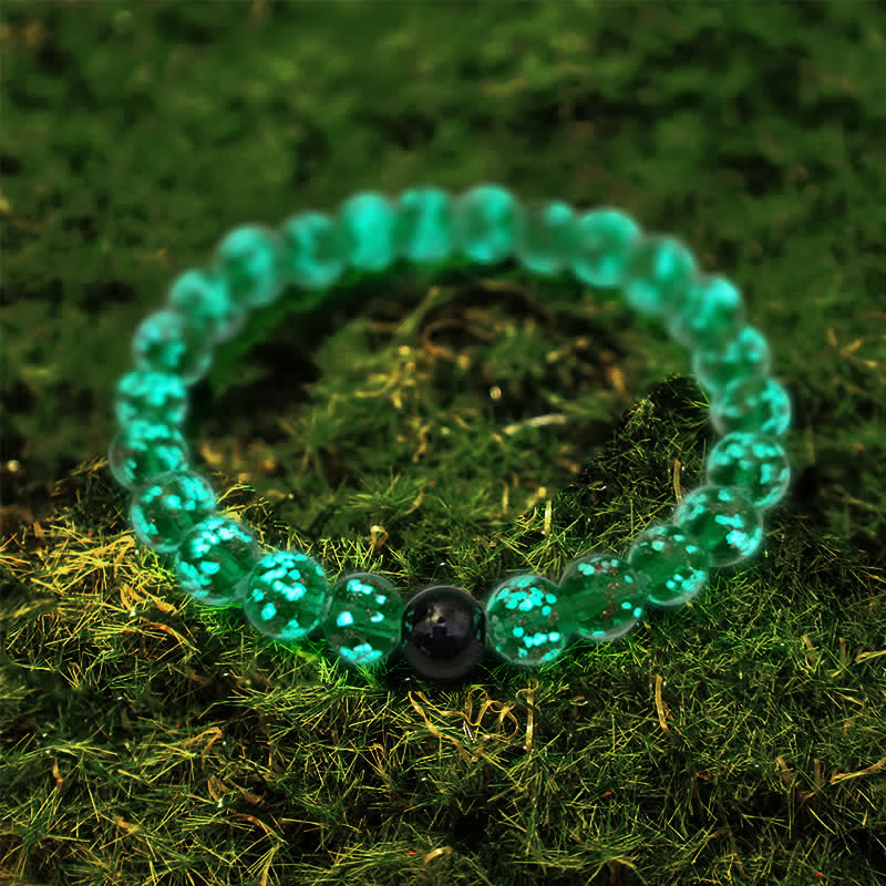 Olivenorma "Starry Sky" Luminous Mermaid Glass Bead Bracelet - image 9