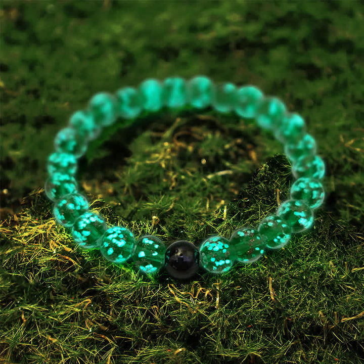 Olivenorma "Starry Sky" Luminous Mermaid Glass Bead Bracelet - image 9