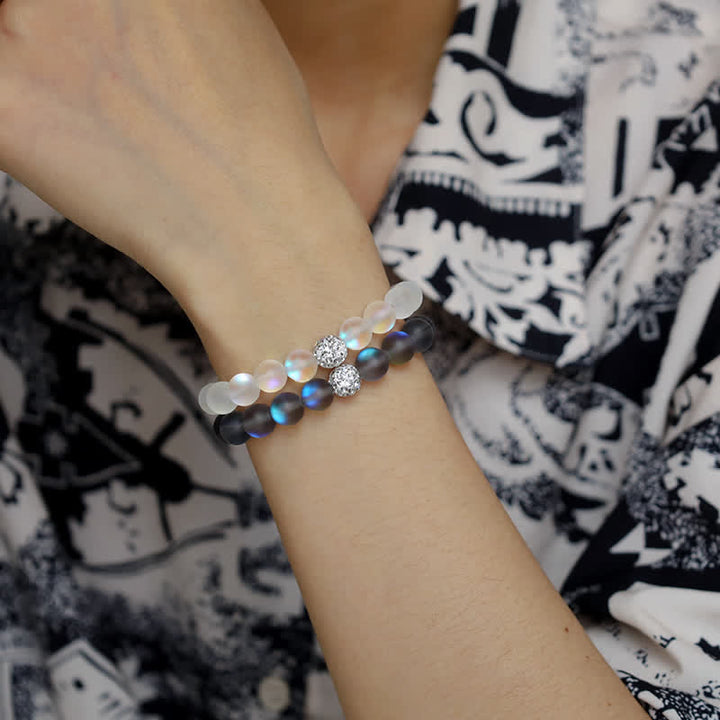 Olivenorma 6/8mm Multicolor Mermaid Glass Bead Bracelet - image 17