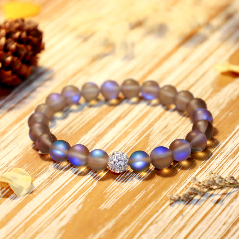 Olivenorma 6/8mm Multicolor Mermaid Glass Bead Bracelet - Gray - 8mm - image 12