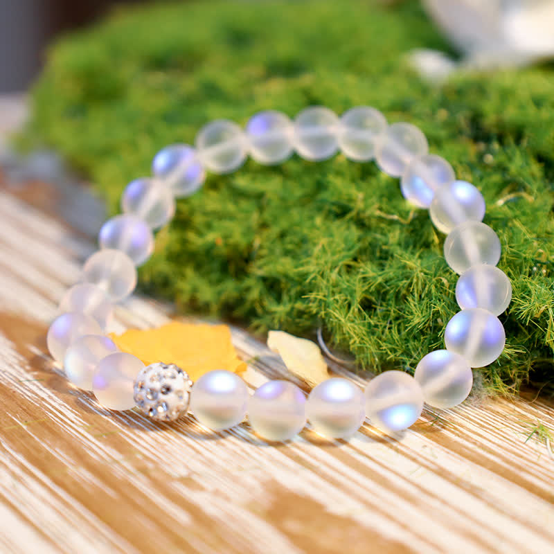 Olivenorma 6/8mm Multicolor Mermaid Glass Bead Bracelet - image 11