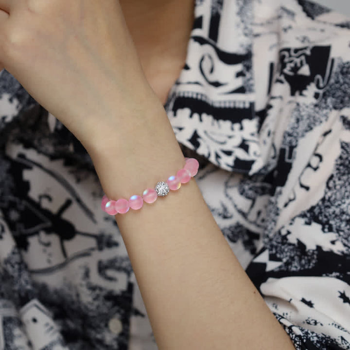 Olivenorma 6/8mm Multicolor Mermaid Glass Bead Bracelet - image 5