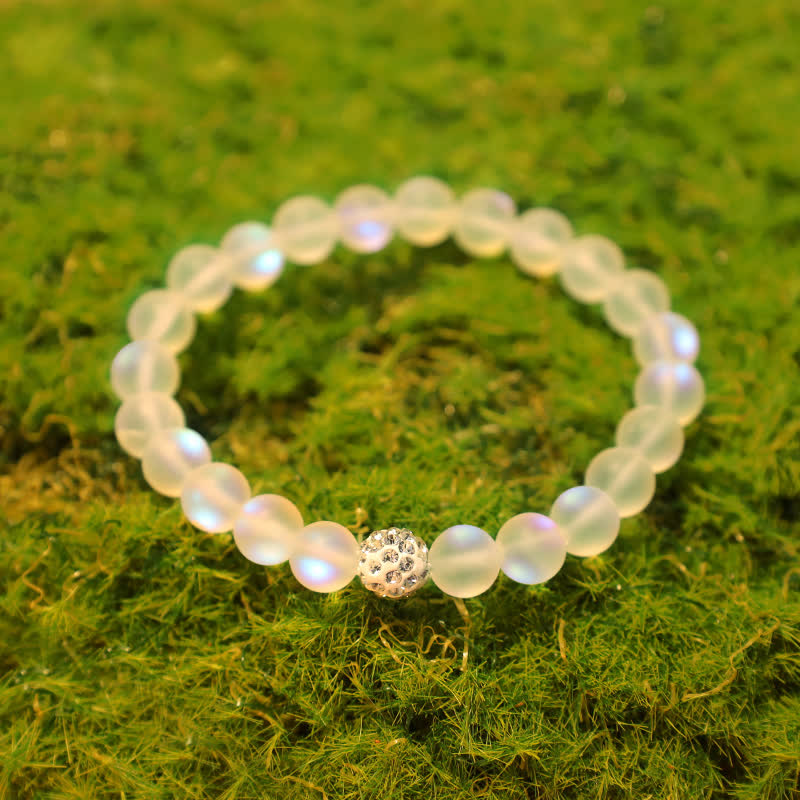 Olivenorma 6/8mm Multicolor Mermaid Glass Bead Bracelet - image 10