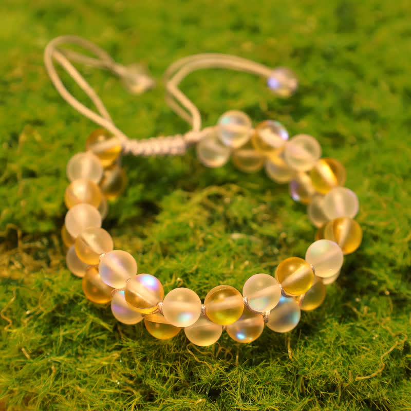 Olivenorma 8mm Double Layer Mermaid Glass Beaded Bracelet - image 10