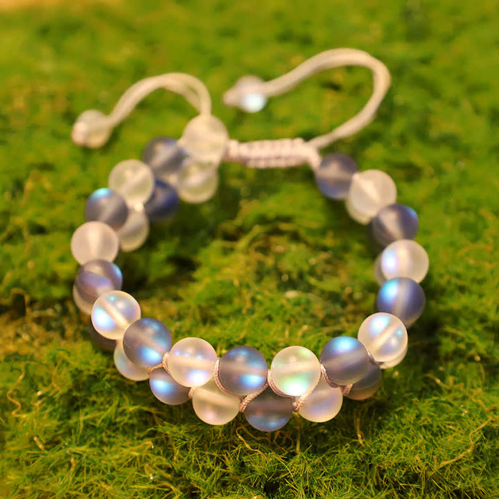 Olivenorma 8mm Double Layer Mermaid Glass Beaded Bracelet - image 16