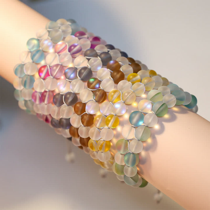 Olivenorma 8mm Double Layer Mermaid Glass Beaded Bracelet - image 18