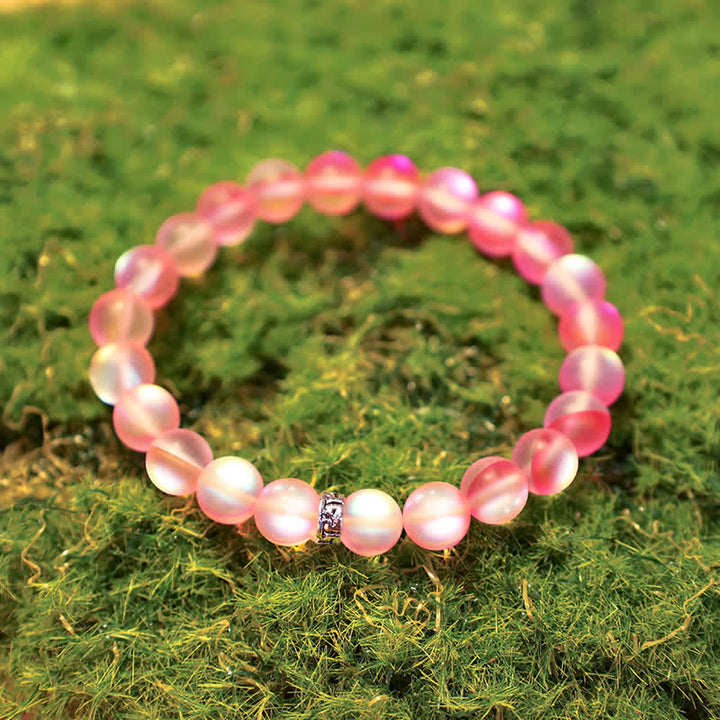 Olivenorma 8mm Mermaid Glass Metal "T" Bead Bracelet - image 18