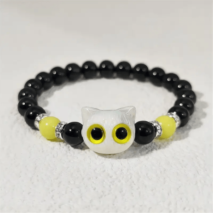 Olivenorma 1pcs Luminous Cute Cat Design Pendant Beaded Bracelet - image 7